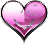 Gif animé coeur rouge et rose